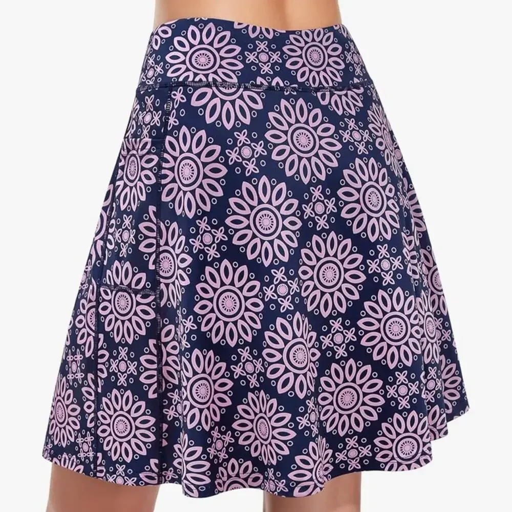 Koralhy 20 in. Golf Athletic Skort with Pockets Navy Pink Size Medium